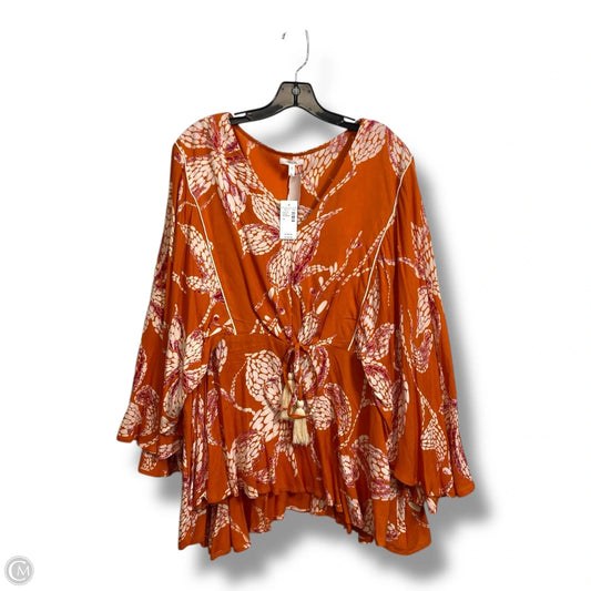 Top Long Sleeve By Maurices In Orange, Size: 30