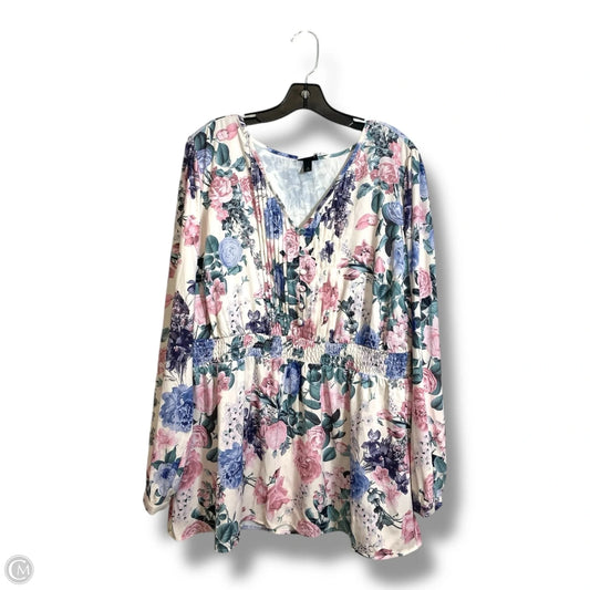 Top Long Sleeve By Torrid In Floral Print, Size: 3x