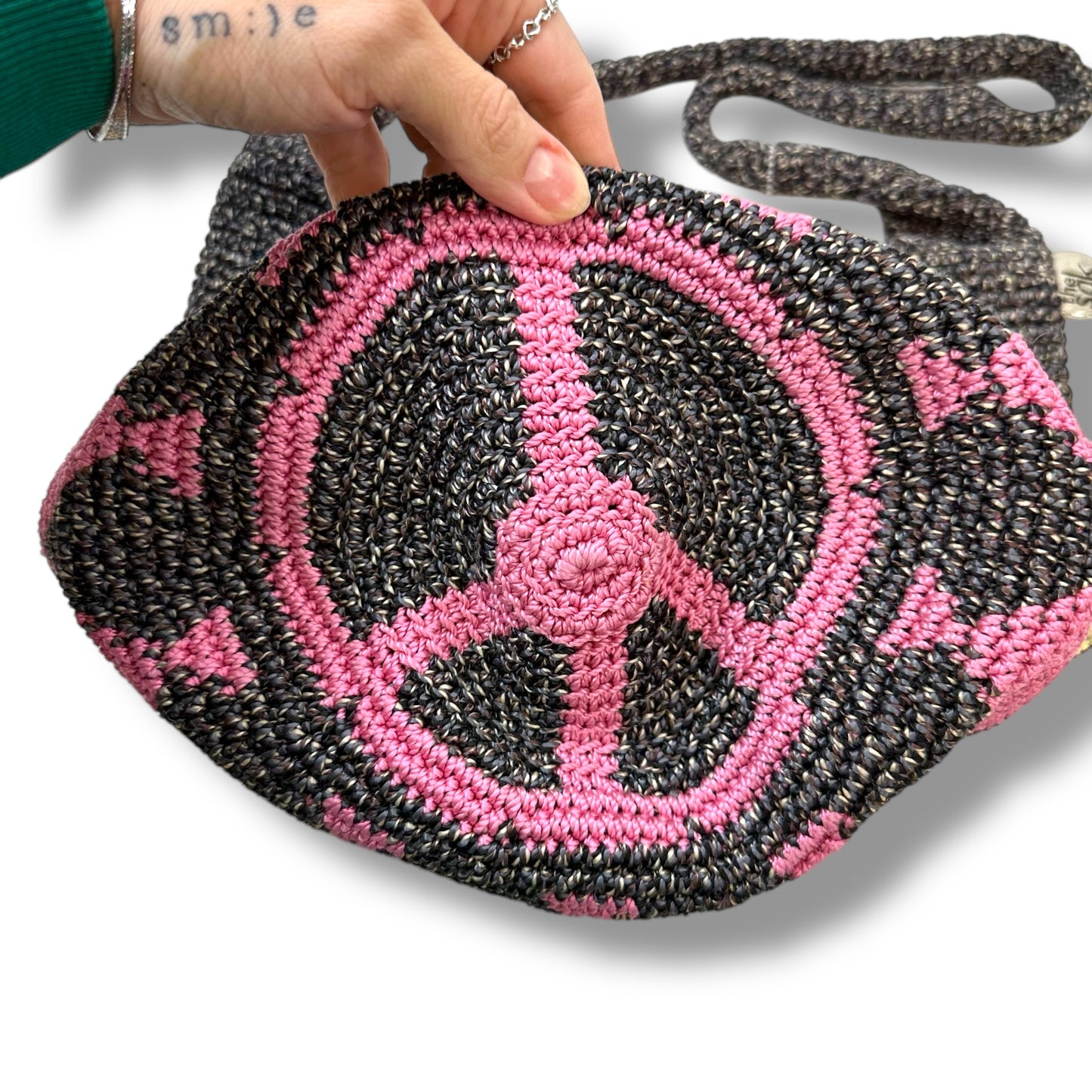 Limited edition peace sign Handbag By The Sak, Size: Small