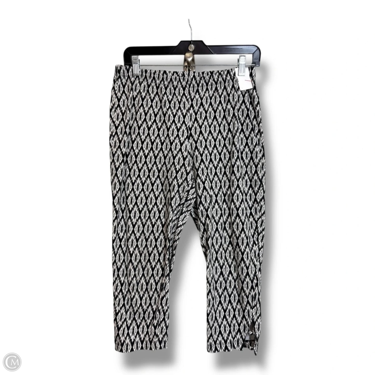 Capris By Lascana In Black & White, Size: M