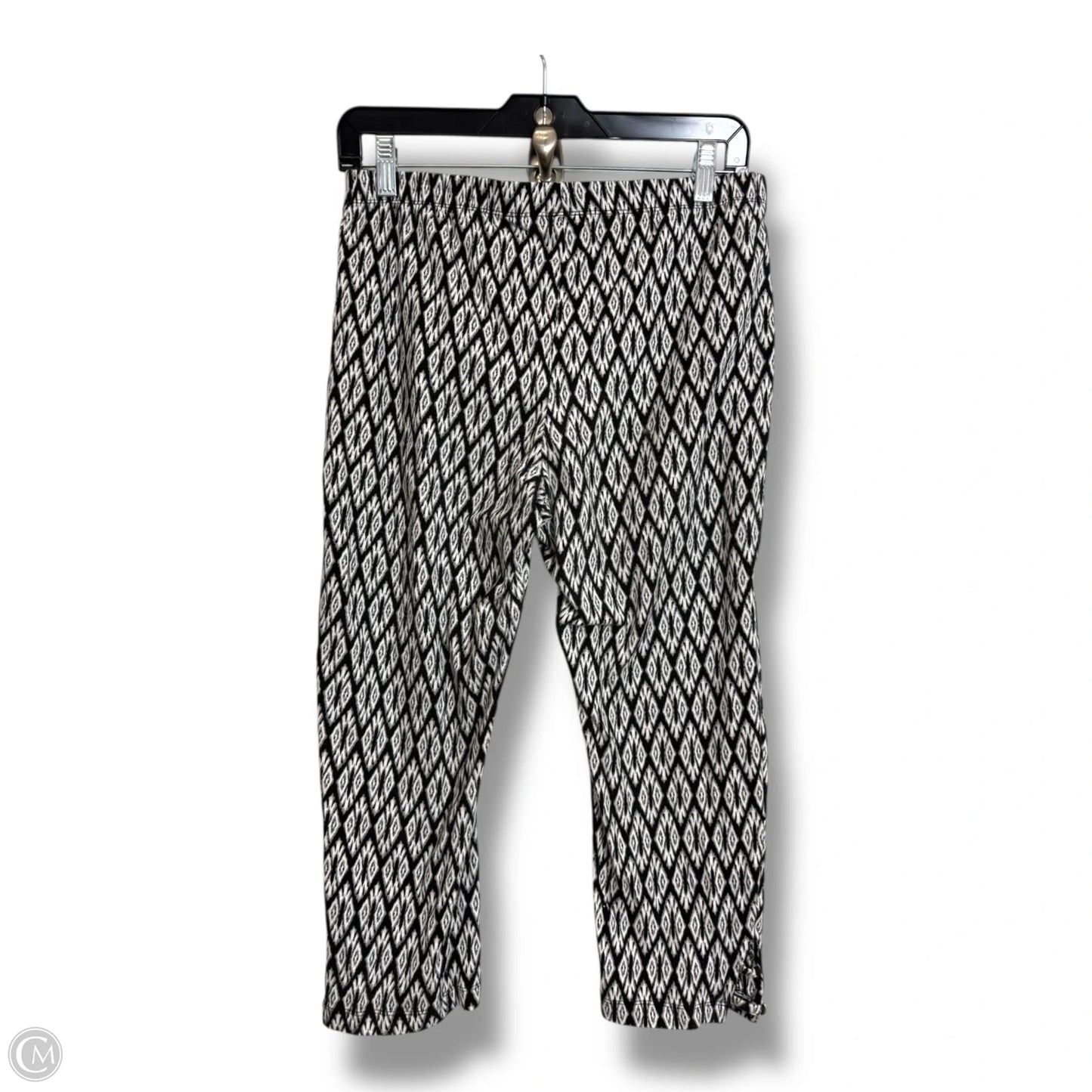 Capris By Lascana In Black & White, Size: M