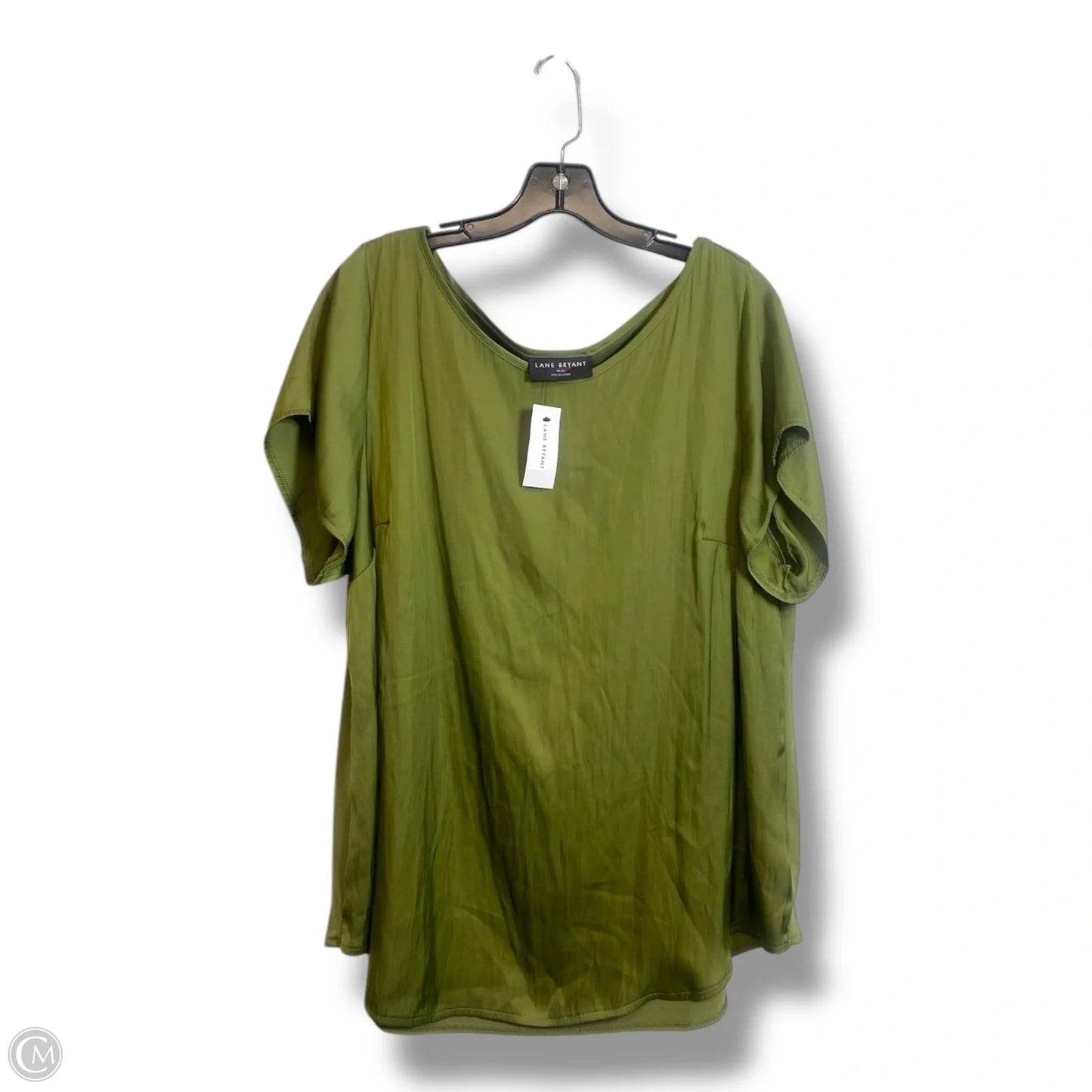 Top Short Sleeve By Lane Bryant In Green, Size: 14