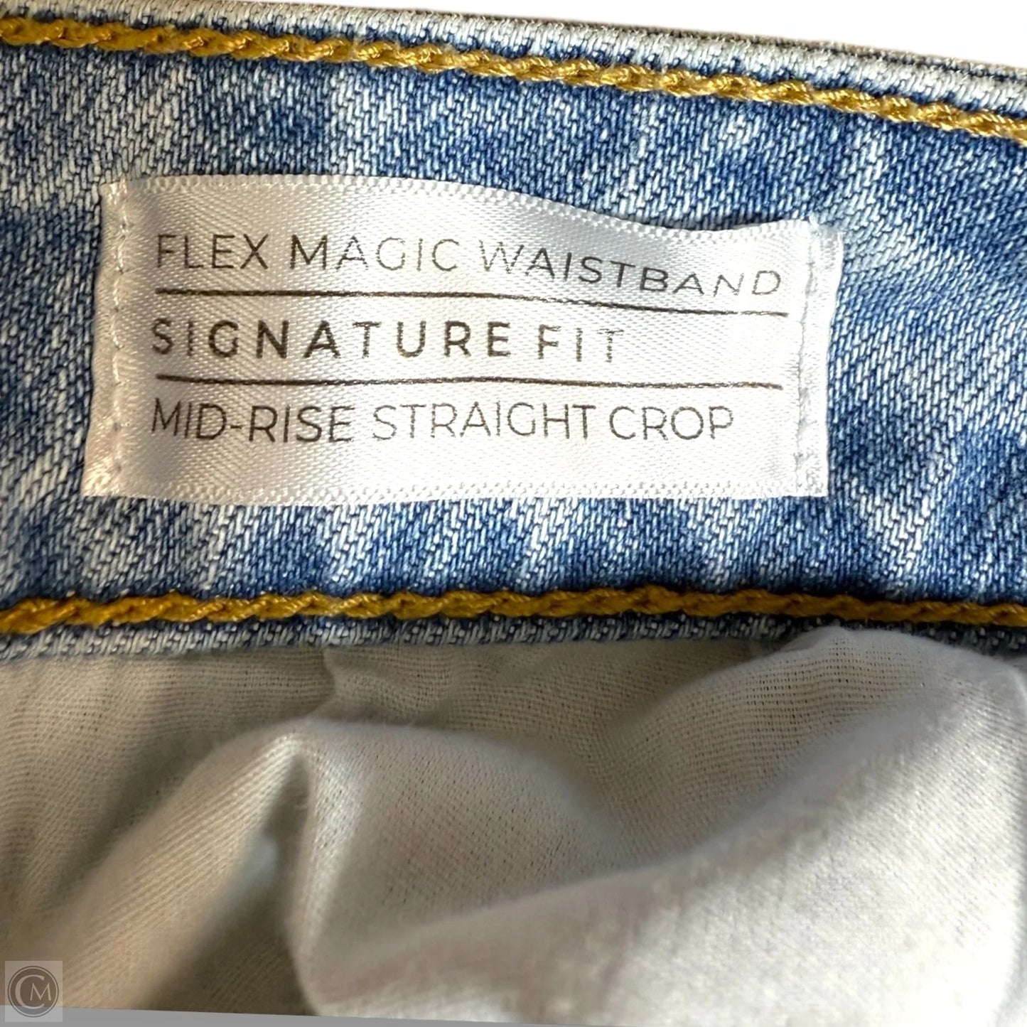 Jeans mid rise straight crop Leg By Lane Bryant In Blue Denim, Size: 18