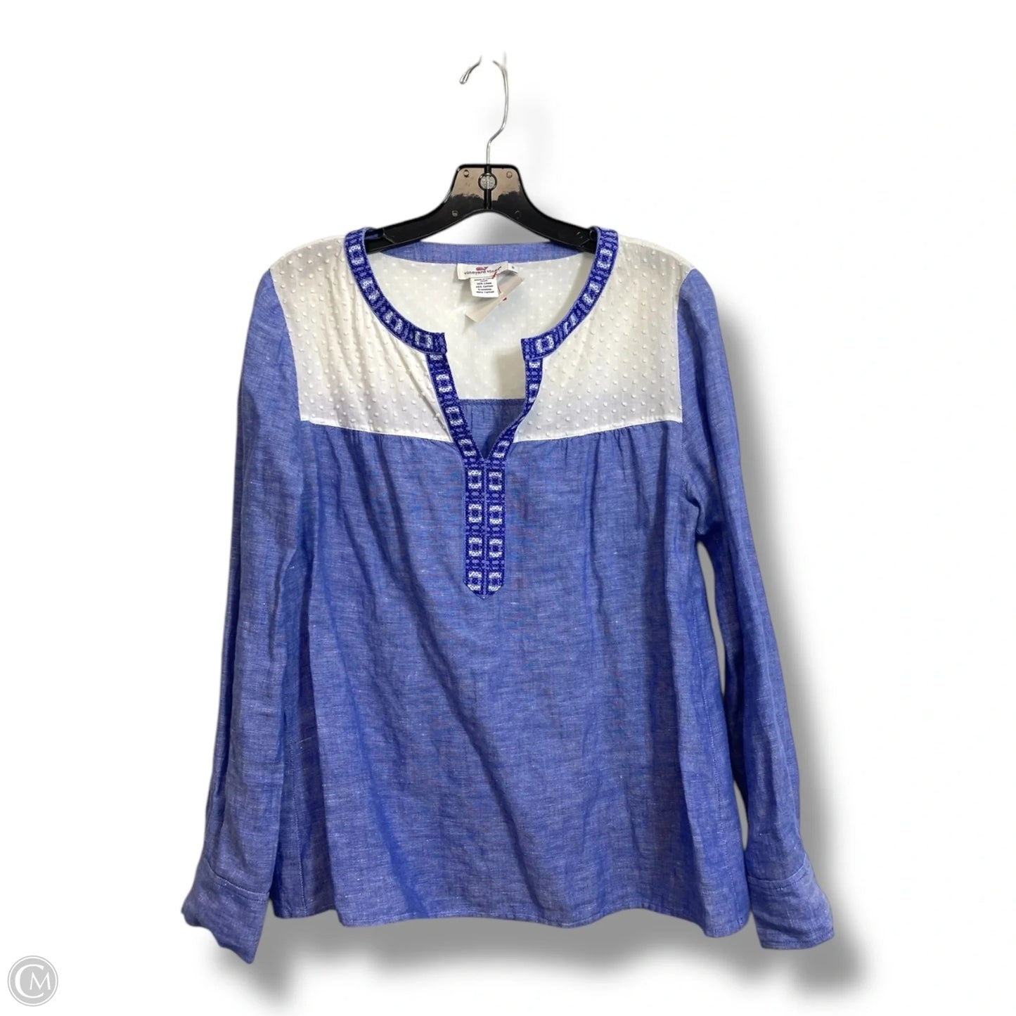 Top Long Sleeve By Vineyard Vines In Blue, Size: S