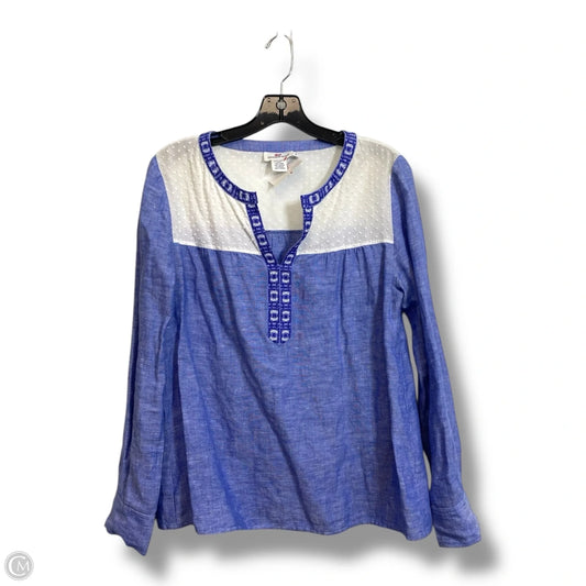 Top Long Sleeve By Vineyard Vines In Blue, Size: S