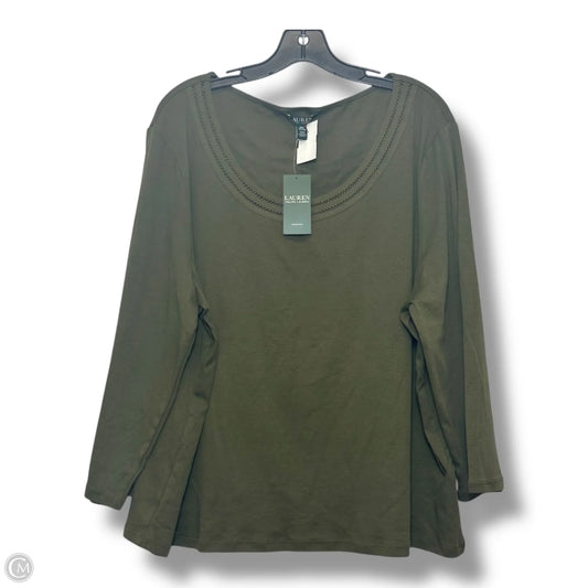 Top Short Sleeve By Lauren By Ralph Lauren In Green, Size: 3x