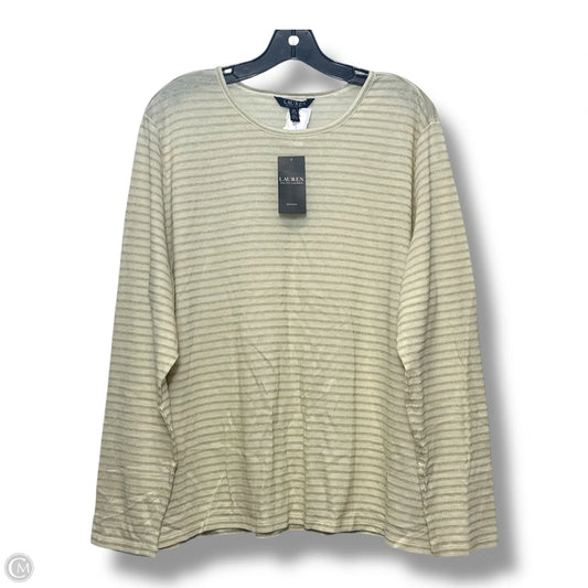 Top Long Sleeve By Lauren By Ralph Lauren In Striped Pattern, Size: 3x