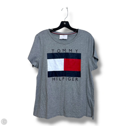 Top Sleeveless By Tommy Hilfiger In Red & White, Size: L