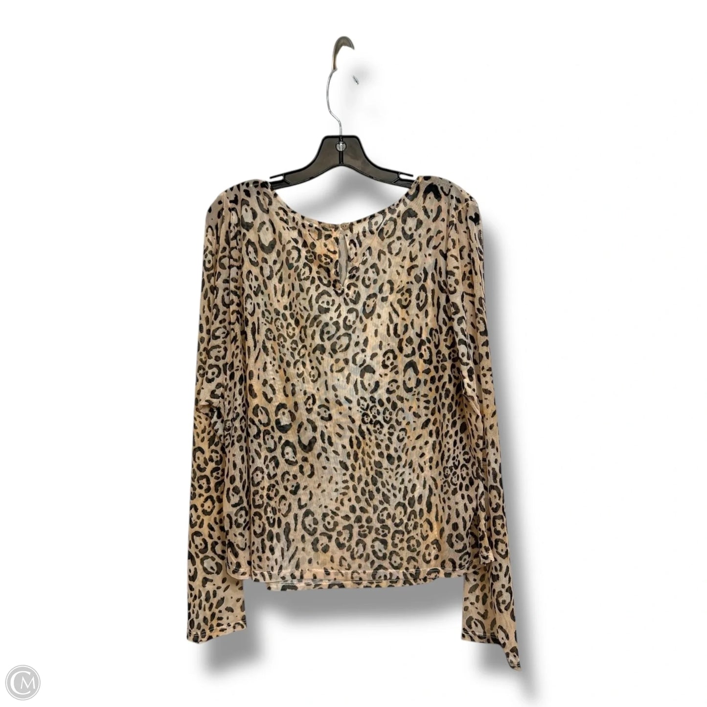 Top Long Sleeve By Anthropologie In Leopard Print, Size: 3x