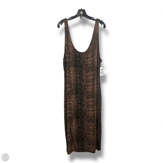 Dress Casual Maxi By Bar Iii In Snakeskin Print, Size: Xl