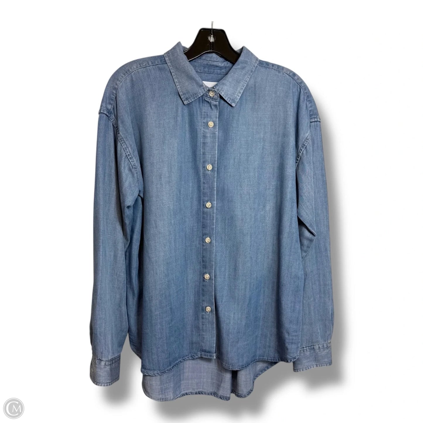 Top Long Sleeve By Thread And Supply In Blue Denim, Size: M