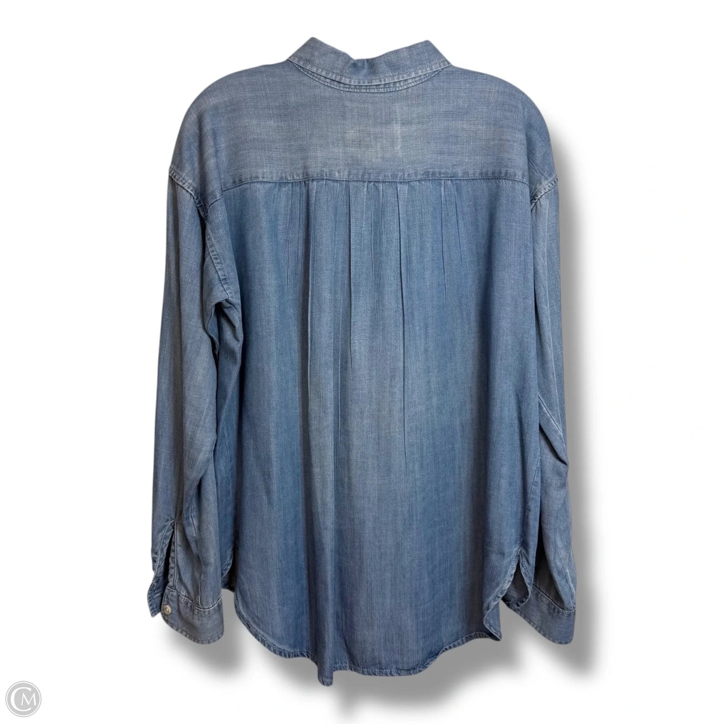 Top Long Sleeve By Thread And Supply In Blue Denim, Size: M