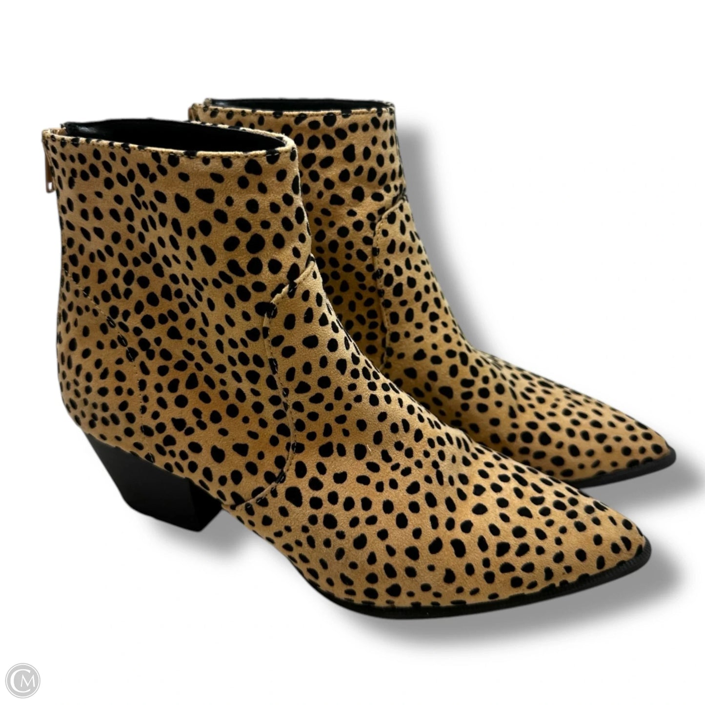 Boots Ankle Flats By Qupid In Leopard Print, Size: 7