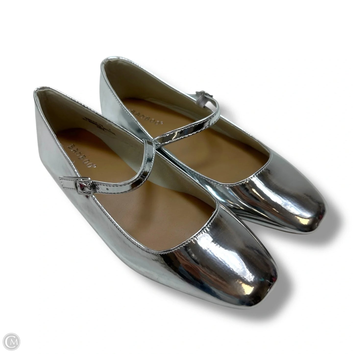 Shoes Flats By Bamboo In Silver, Size: 7