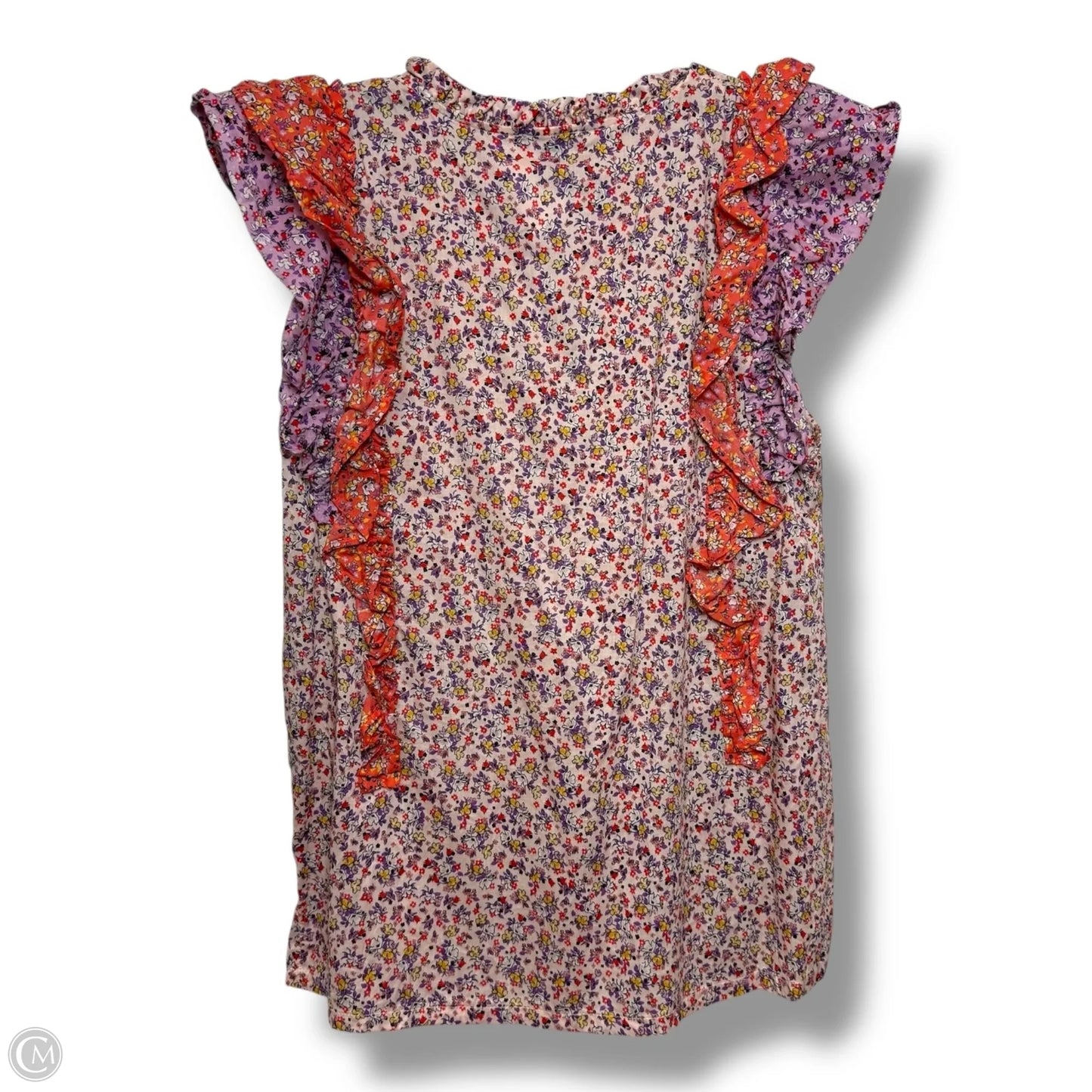 Top Short Sleeve By Ann Taylor In Floral Print, Size: S