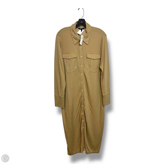Dress Casual Maxi By Banana Republic In Gold, Size: Xl