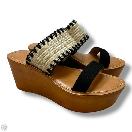 Sandals Heels Block By Clothes Mentor In Black, Size: 7