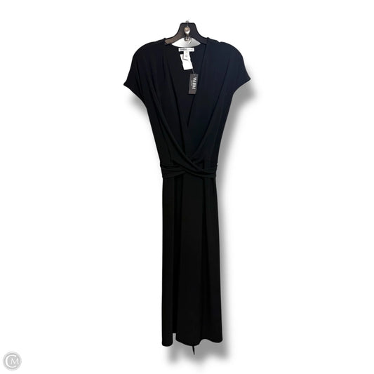 Dress Casual Midi By White House Black Market In Black, Size: L