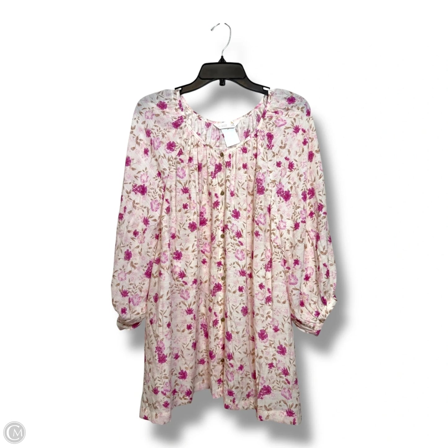 Top Long Sleeve By Lc Lauren Conrad In Floral Print, Size: 3x