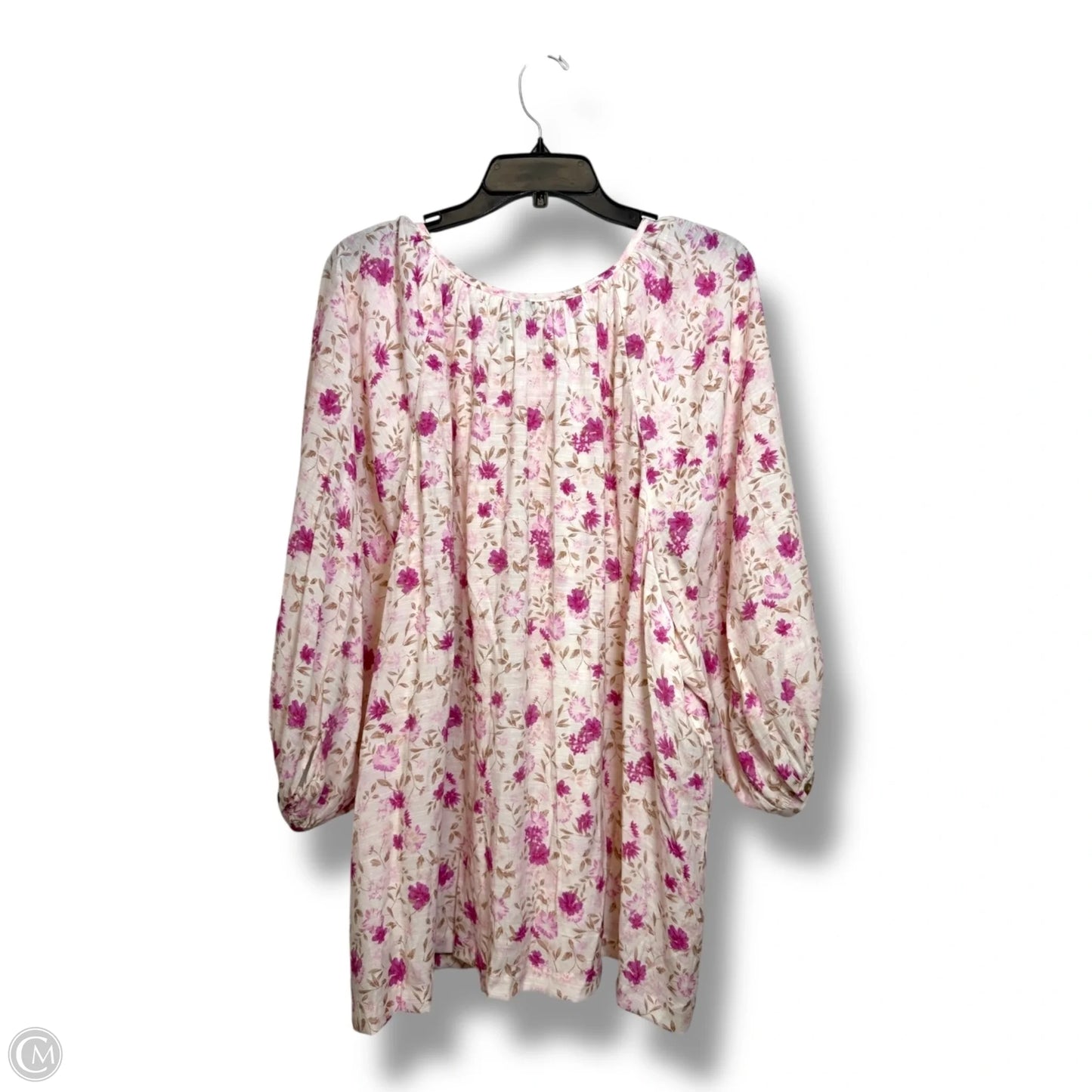Top Long Sleeve By Lc Lauren Conrad In Floral Print, Size: 3x