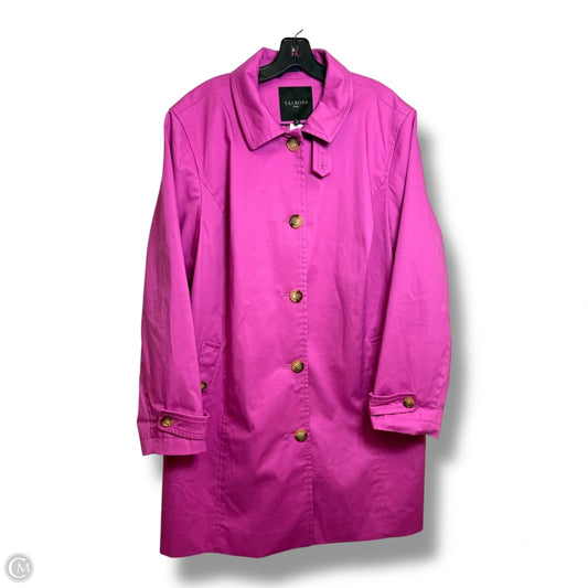 Coat Raincoat By Talbots In Pink, Size: 2x