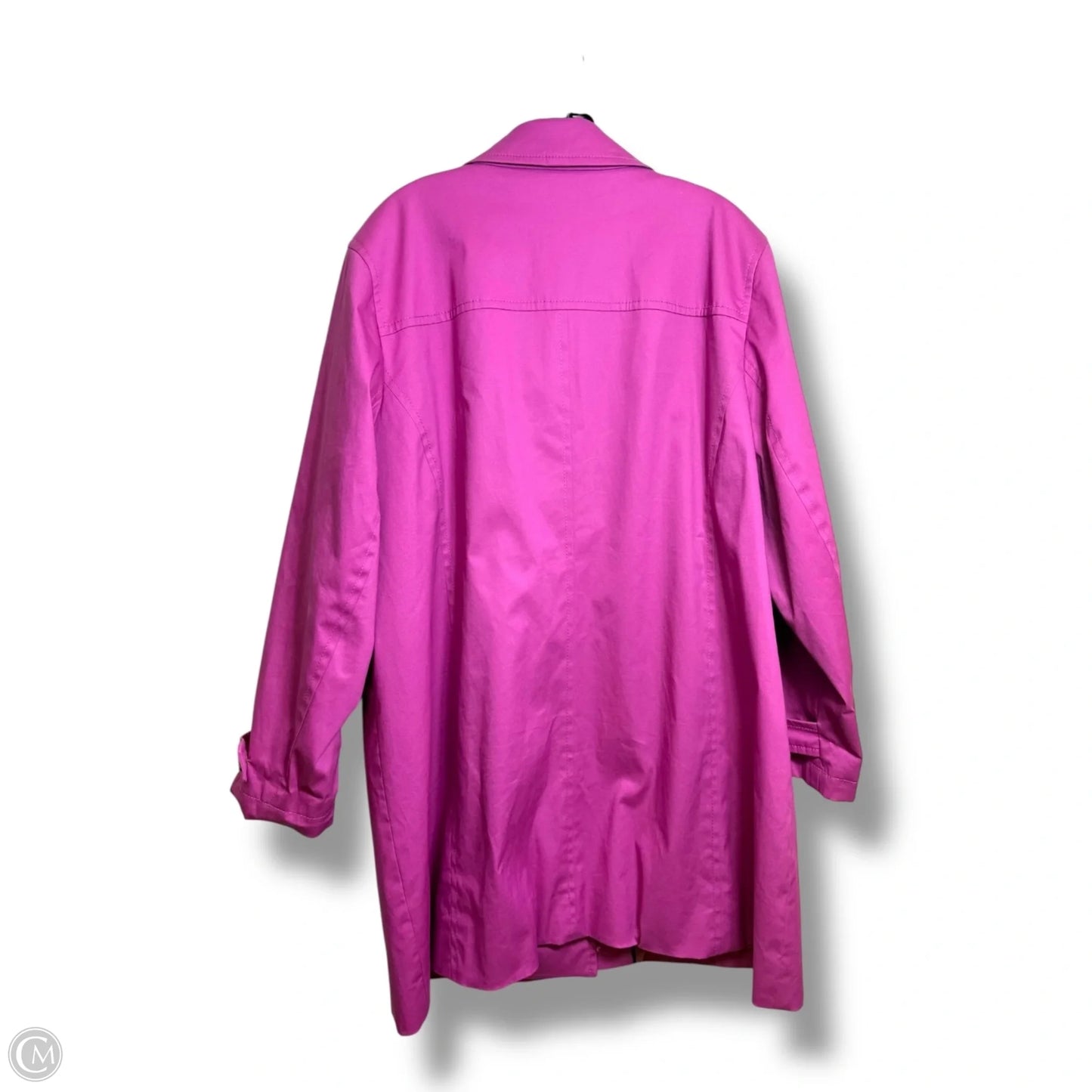 Coat Raincoat By Talbots In Pink, Size: 2x