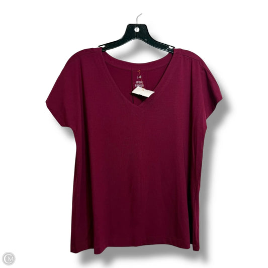Top Short Sleeve Basic By J. Jill In Maroon, Size: S
