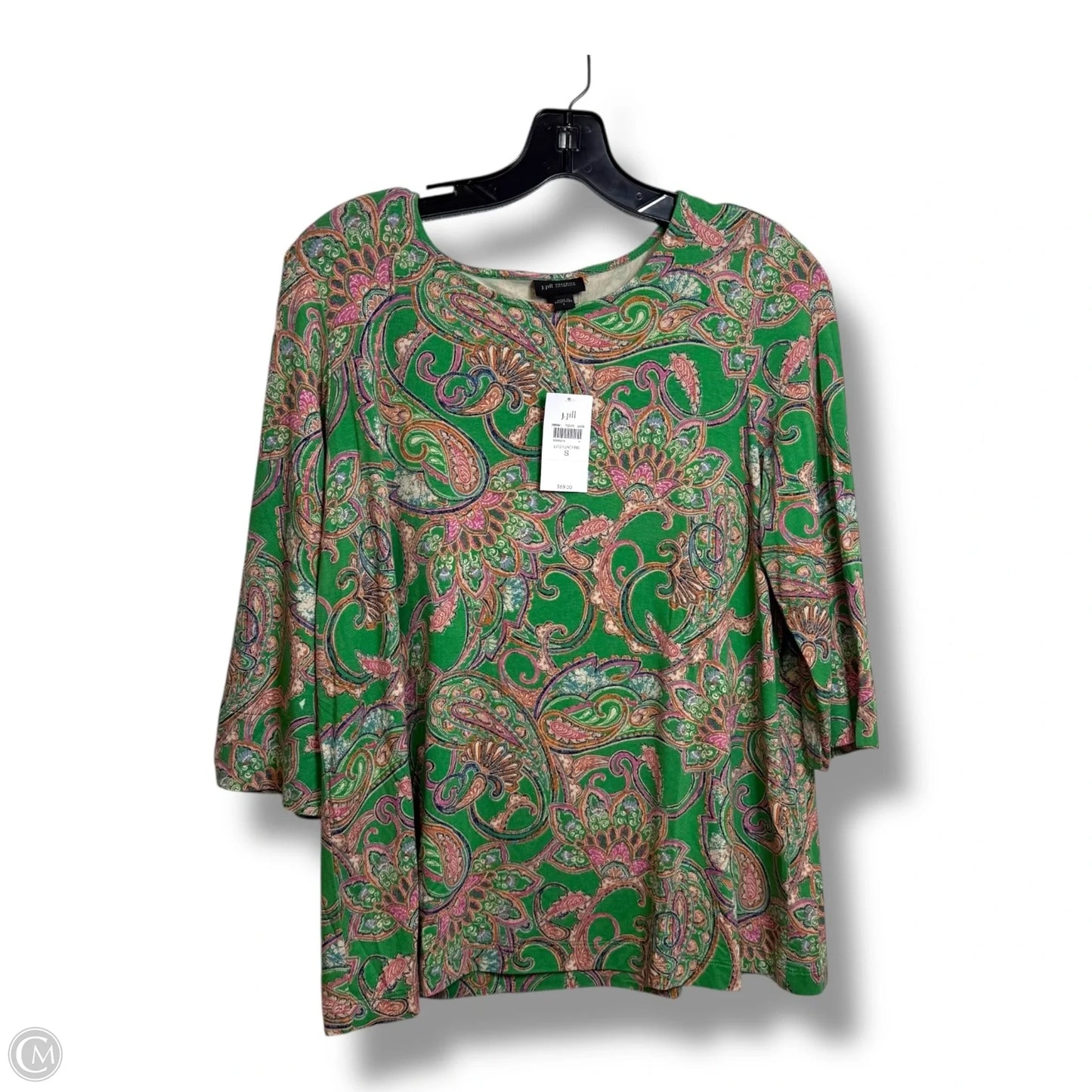 Top Long Sleeve By J. Jill In Paisley Print, Size: S