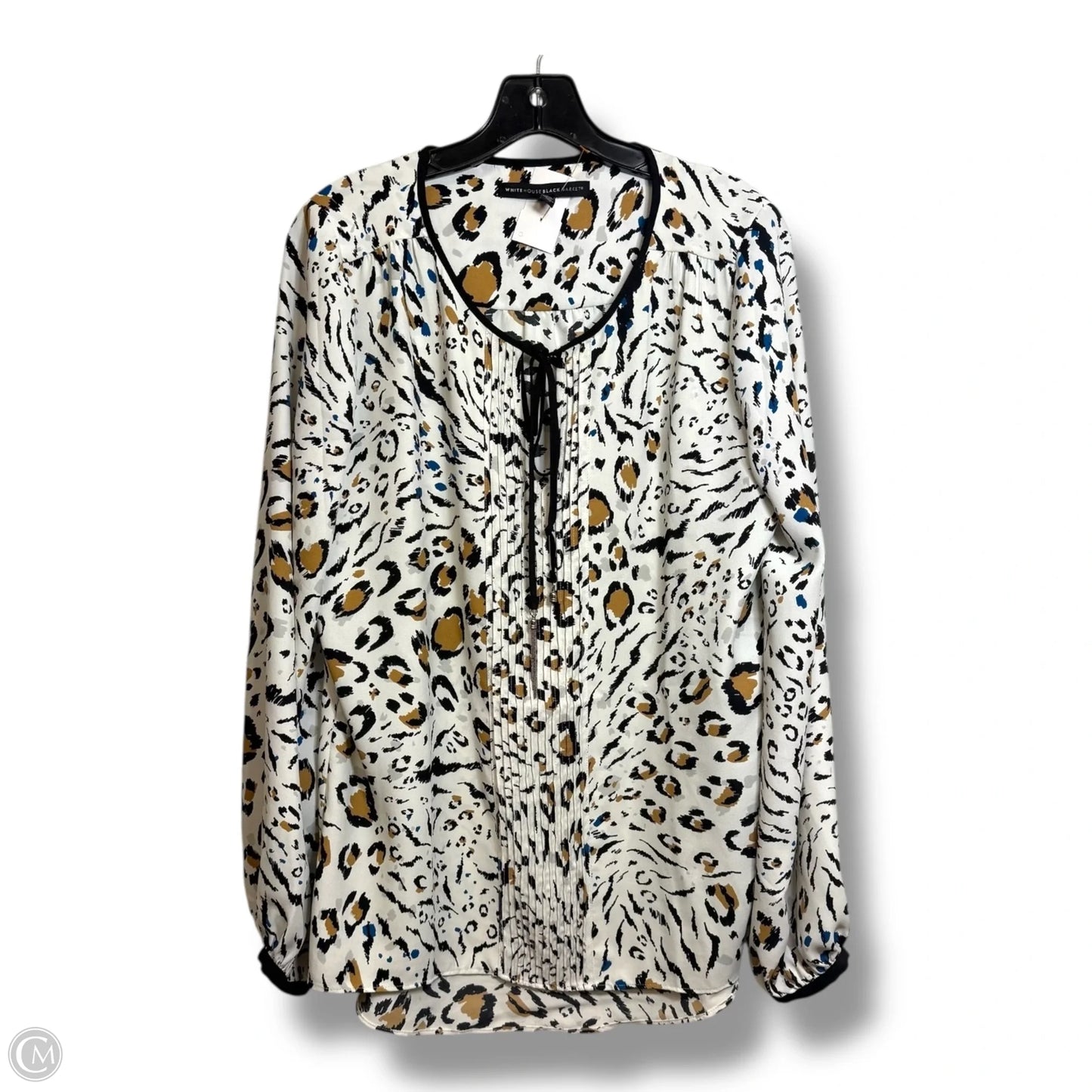 Top Long Sleeve By White House Black Market In Black & White, Size: S