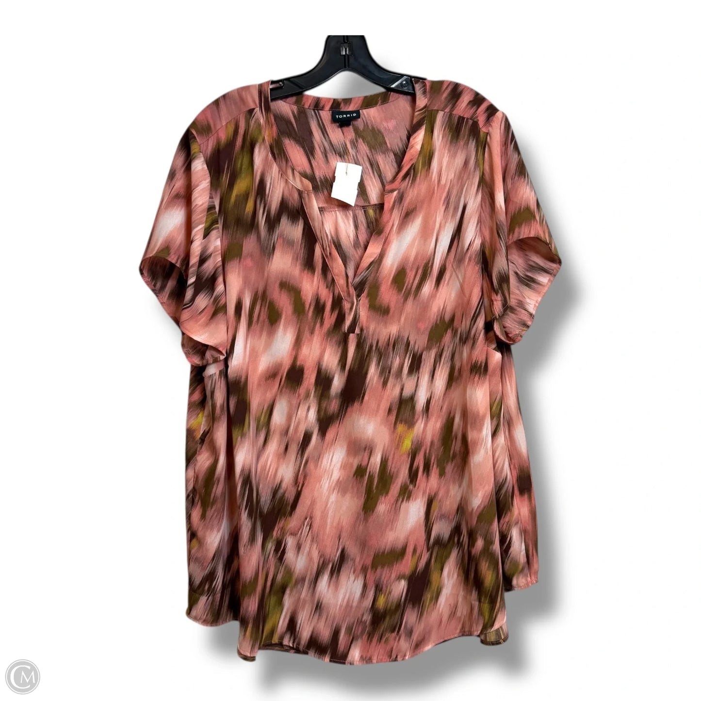 Top Short Sleeve Basic By Torrid In Orange, Size: 3x