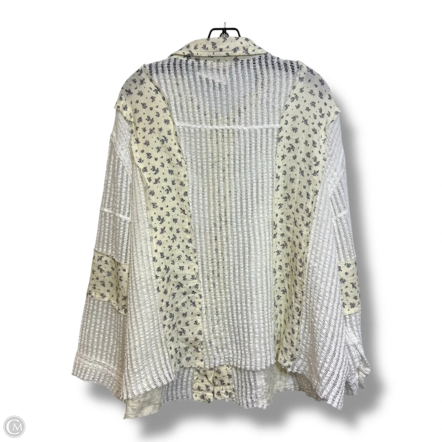 Top Long Sleeve By Pol In White, Size: L