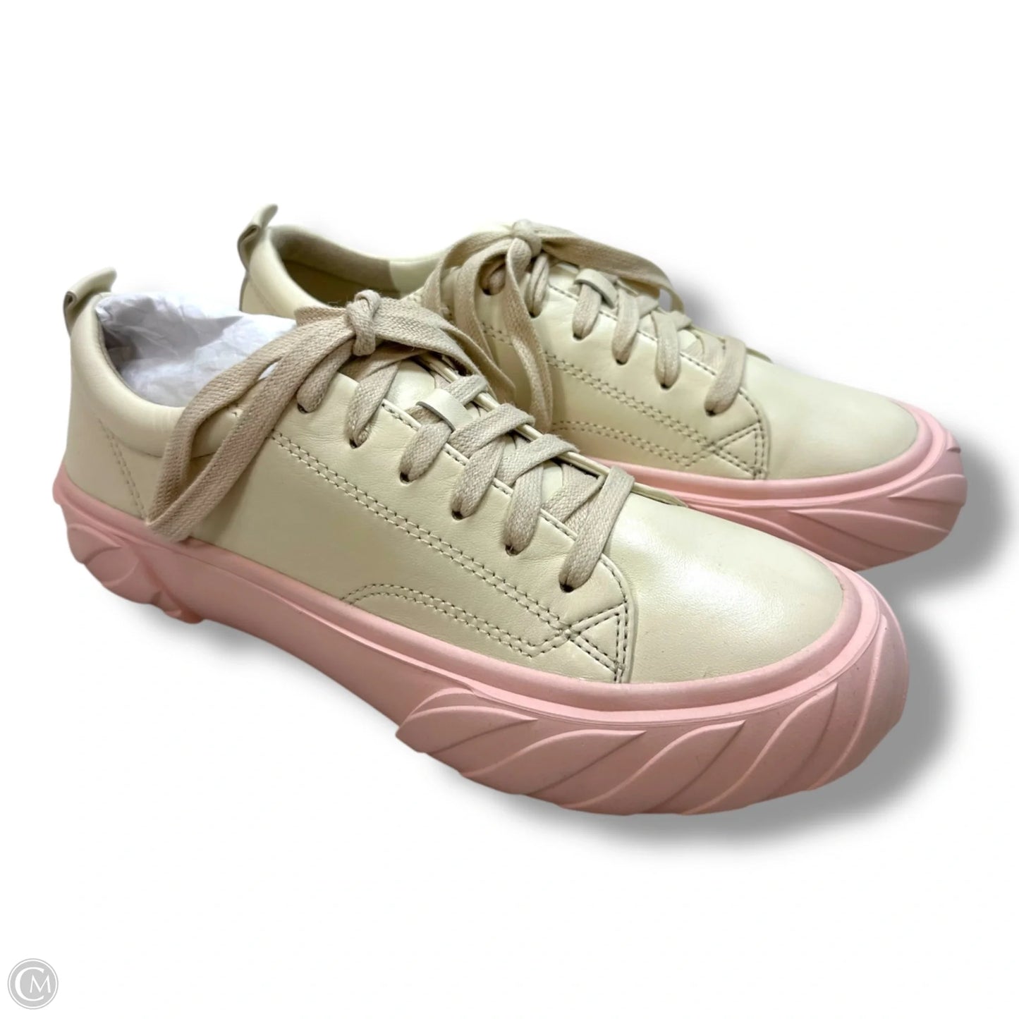 Shoes Sneakers By Clothes Mentor In Cream & Pink, Size: 6