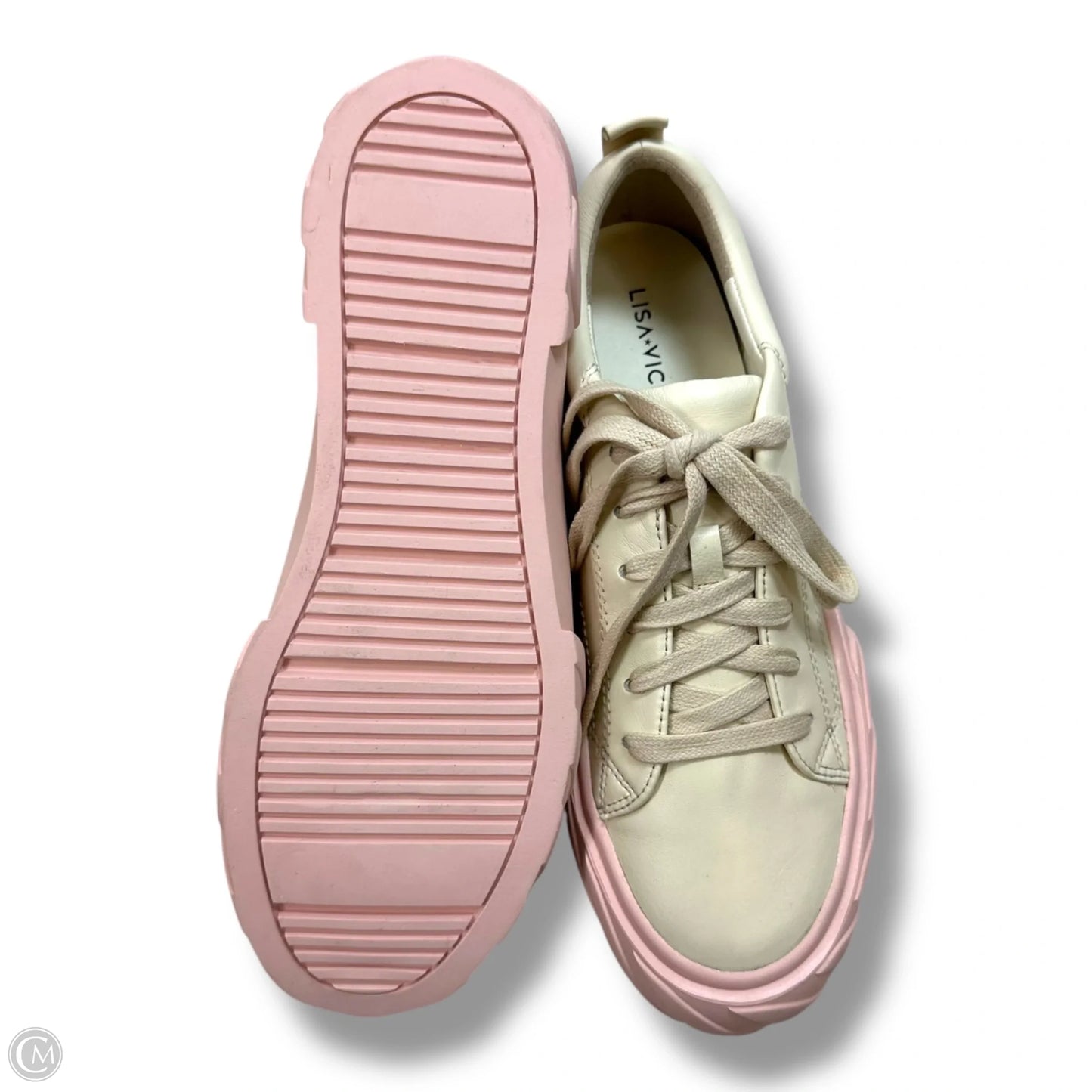 Shoes Sneakers By Clothes Mentor In Cream & Pink, Size: 6