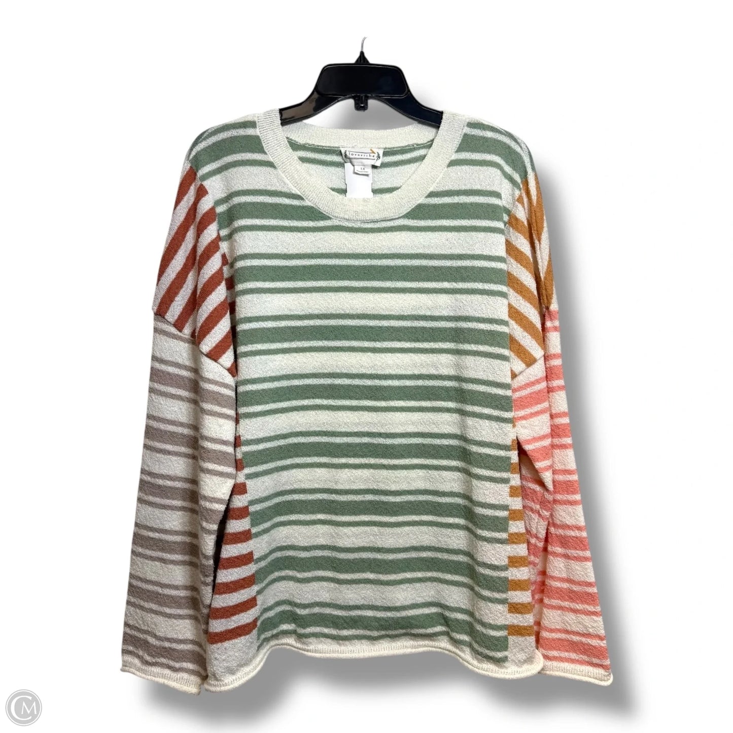 Top Long Sleeve By Loveriche In Striped Pattern, Size: 1x