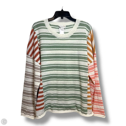 Top Long Sleeve By Loveriche In Striped Pattern, Size: 1x