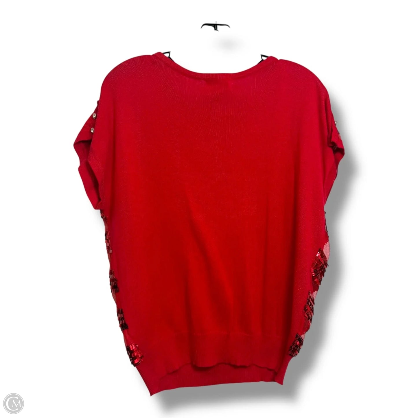 Top Short Sleeve By Joseph A. In Red, Size: M