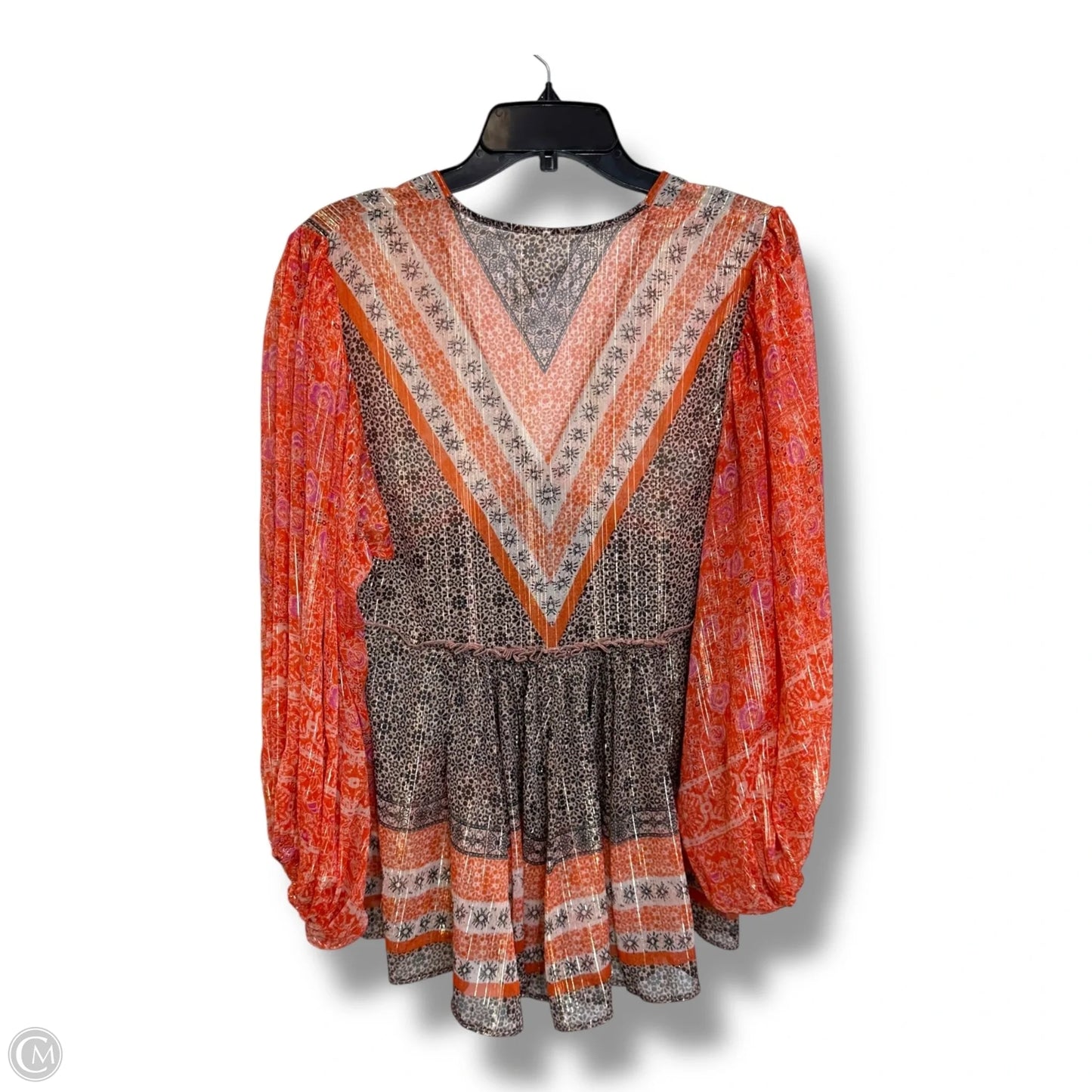Top Long Sleeve By Free People In Orange, Size: Xs