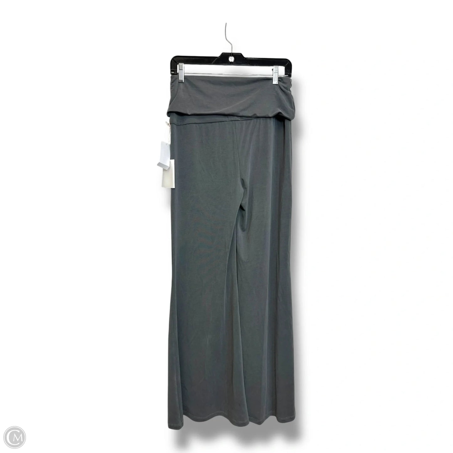 Fold over wide leggings pants By Good American In Grey, Size: M