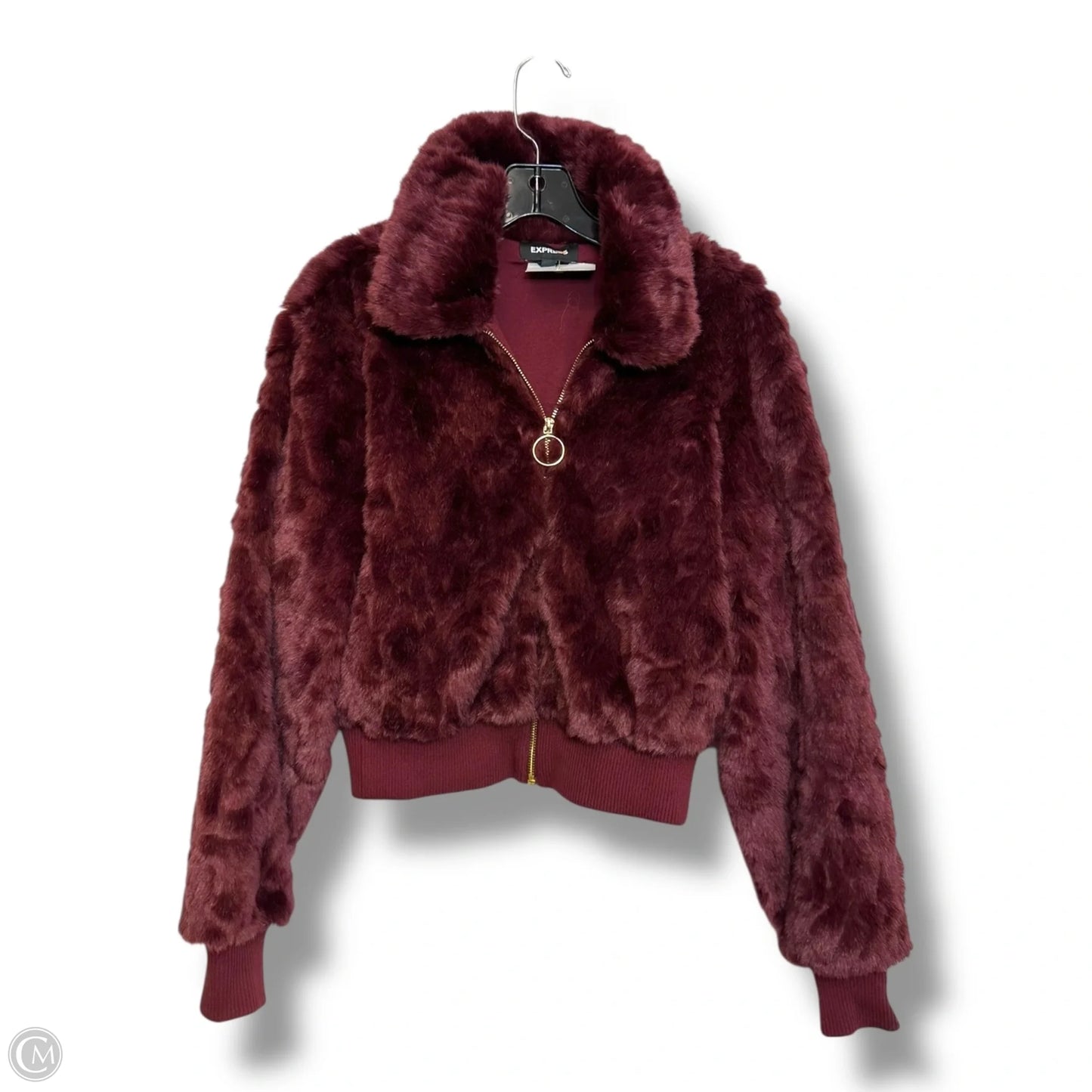 Jacket Faux Fur & Sherpa By Express In Yellow, Size: Xs