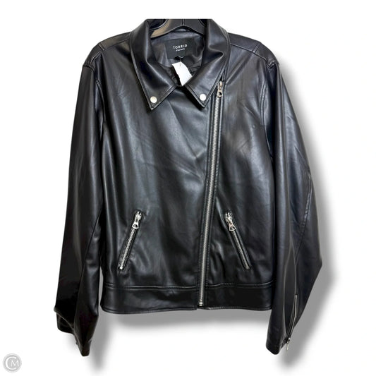Jacket Moto Leather By Torrid In Black, Size: 3x