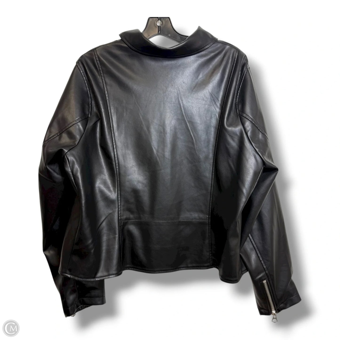 Jacket Moto Leather By Torrid In Black, Size: 3x