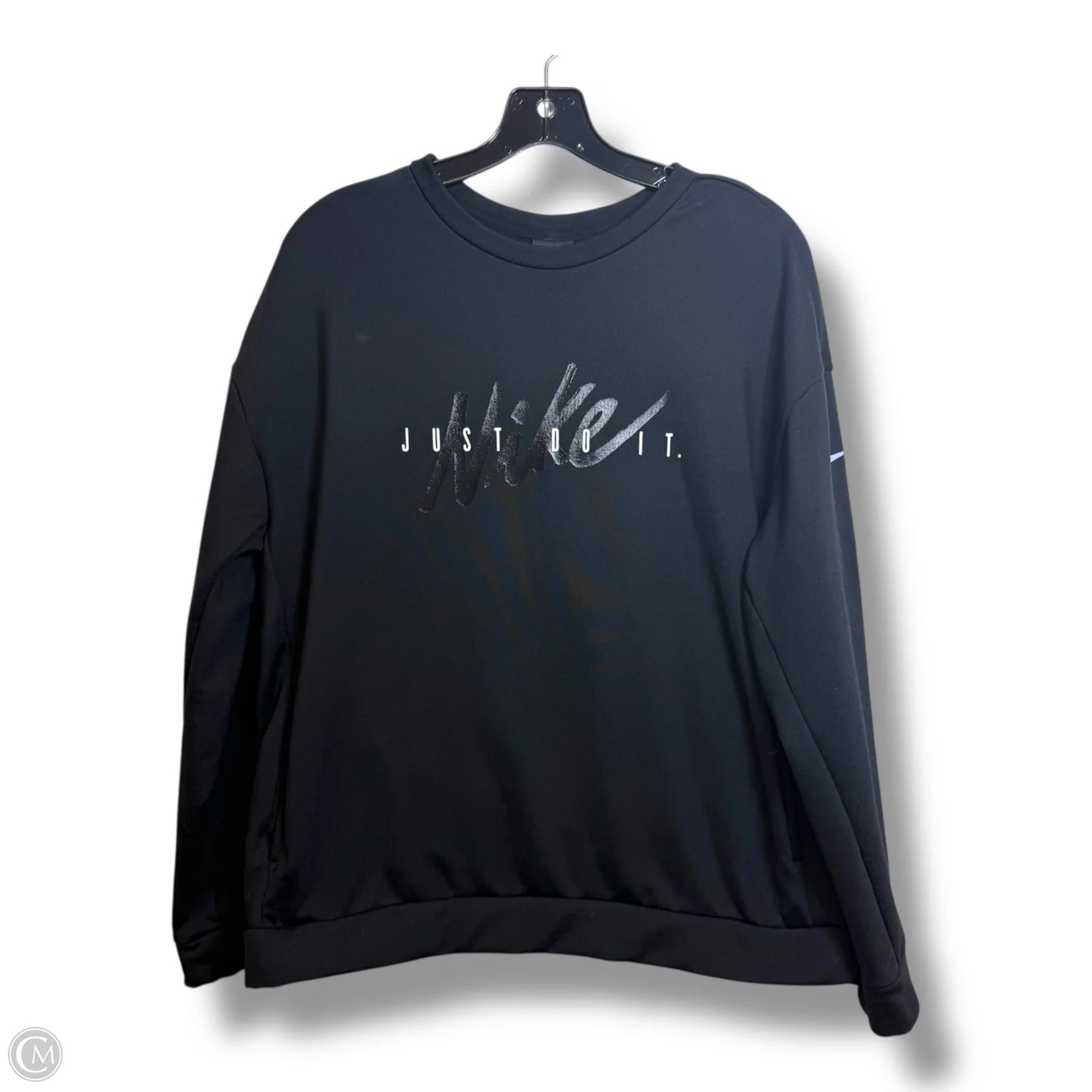 Athletic Sweatshirt Crewneck By Nike In Black, Size: L