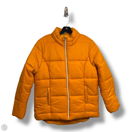 Coat Puffer & Quilted By Zenana In Yellow, Size: Xl