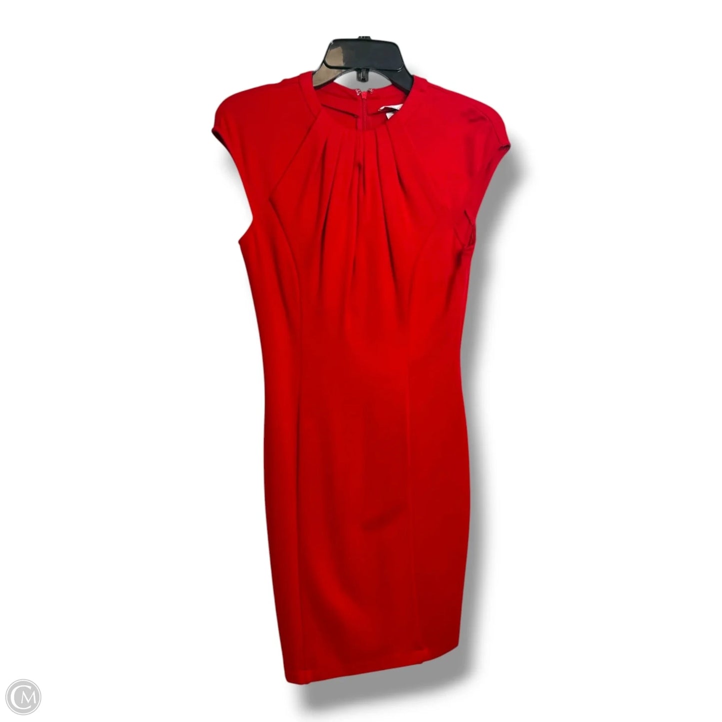 Dress Casual Short By Calvin Klein In Red, Size: 2
