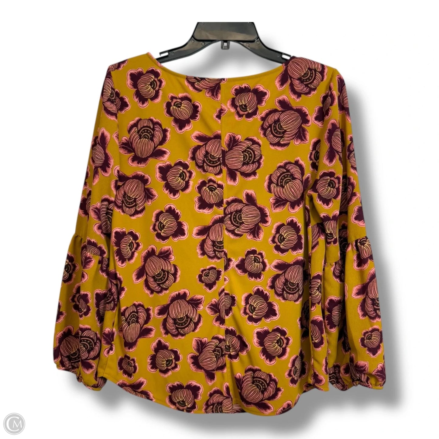 Top Long Sleeve By Ann Taylor In Geometric Pattern, Size: M