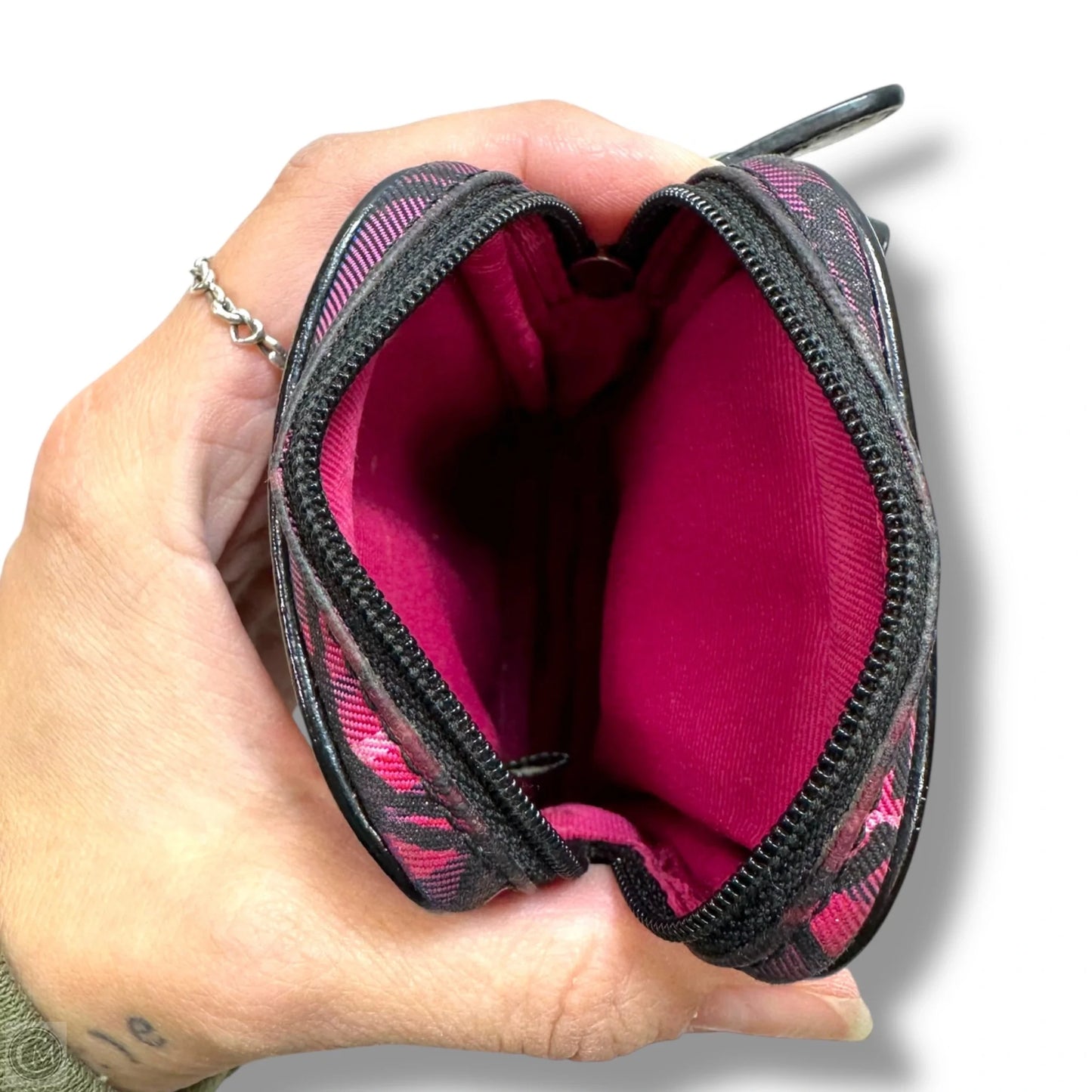 Coach Poppy Glam Tartan Plaid Coin Purse By Coach, Size: Small