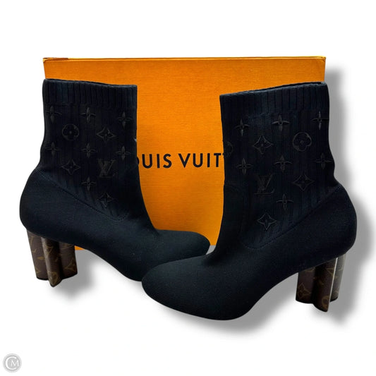 Silhouette Ankle Boots Luxury Designer By Louis Vuitton In Black, Size: 39/8