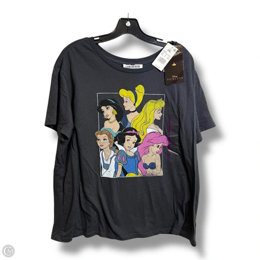 Top Short Sleeve Basic By Clothes Mentor In Grey, Size: Xxl