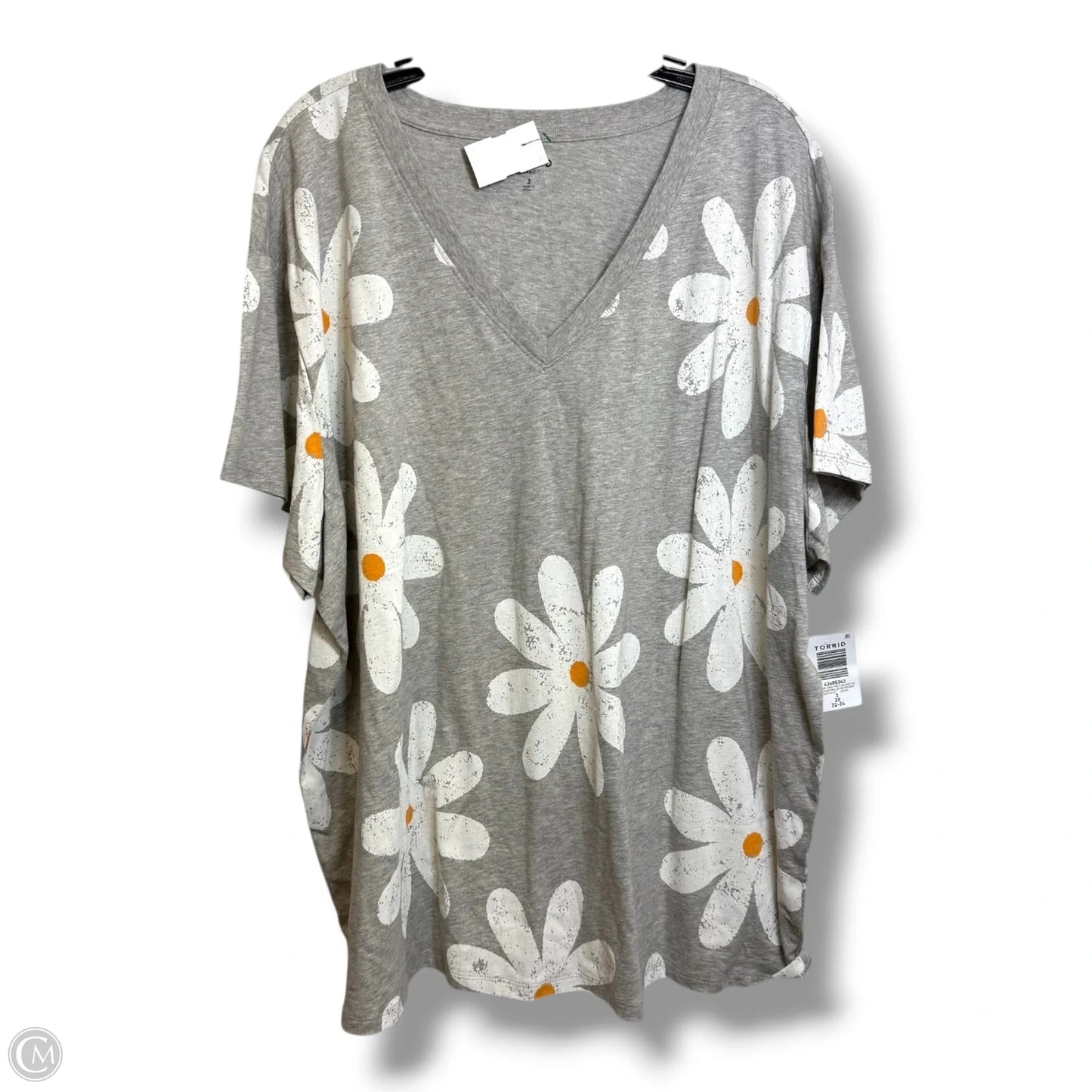 Top Short Sleeve Basic By Torrid In Grey, Size: 3x