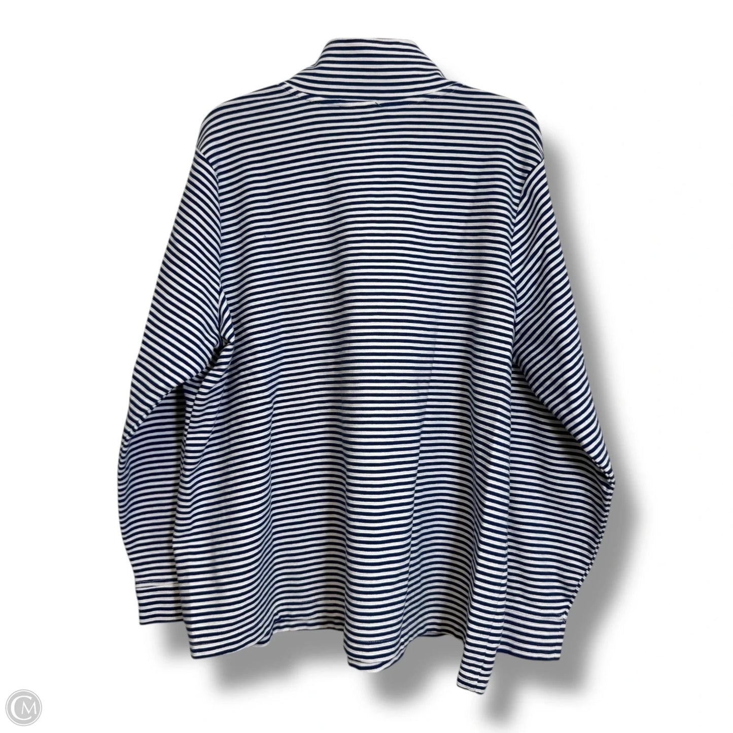 Top Long Sleeve By Croft And Barrow In Striped Pattern, Size: 2x